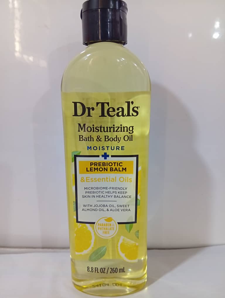 DR TEAL'S MOISTURIZING BATH & BODY OIL PROBIOTIC LEMON BALM