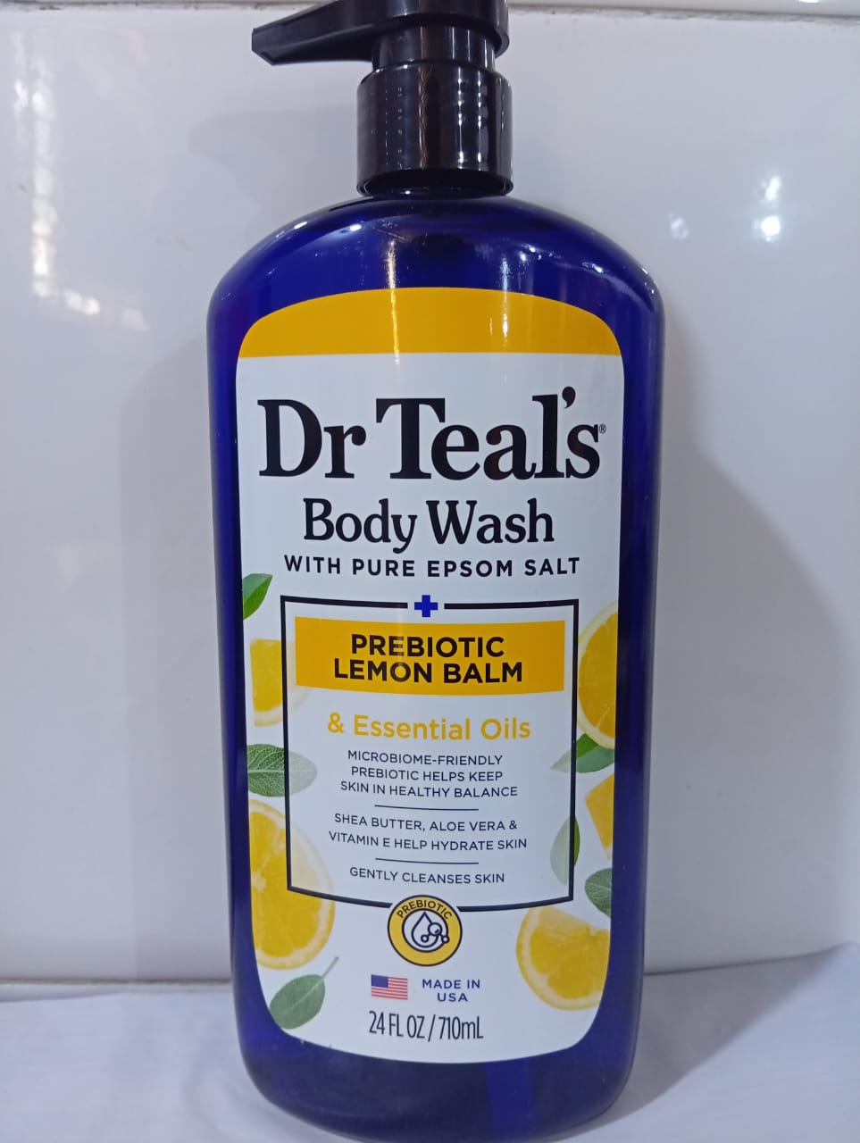 DR TEAL'S BODY WASH PREBIOTIC LEMON BALM & ESSENTIAL OILS
